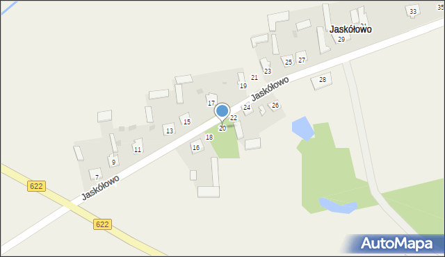Jaskółowo, Jaskółowo, 20, mapa Jaskółowo