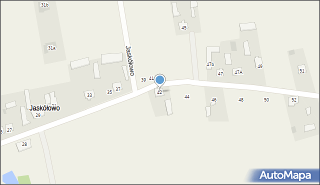 Jaskółowo, Jaskółowo, 42, mapa Jaskółowo