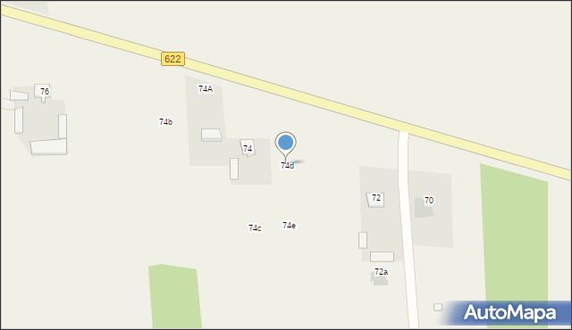 Jaskółowo, Jaskółowo, 74d, mapa Jaskółowo