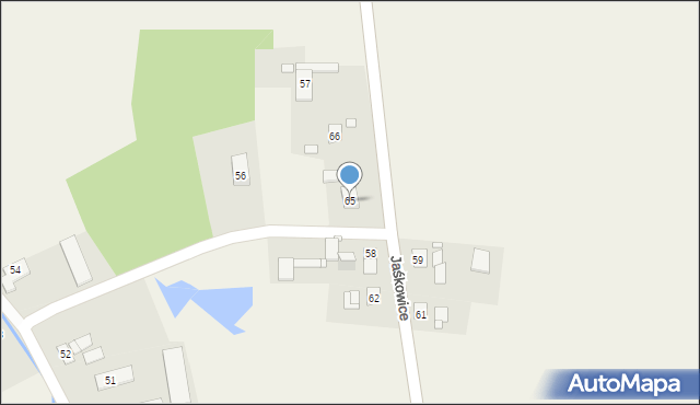 Jaśkowice, Jaśkowice, 65, mapa Jaśkowice