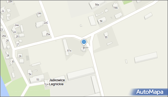Jaśkowice Legnickie, Jaśkowice Legnickie, 57, mapa Jaśkowice Legnickie