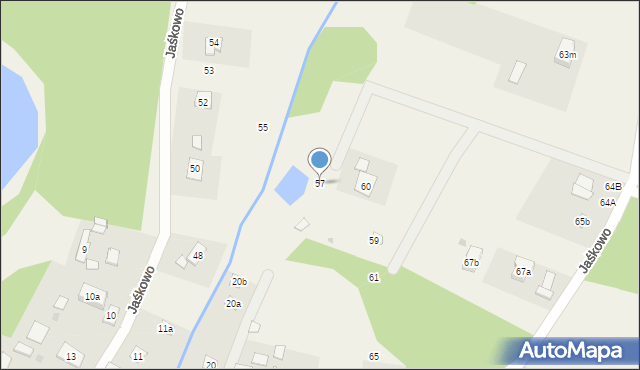 Jaśkowo, Jaśkowo, 57, mapa Jaśkowo