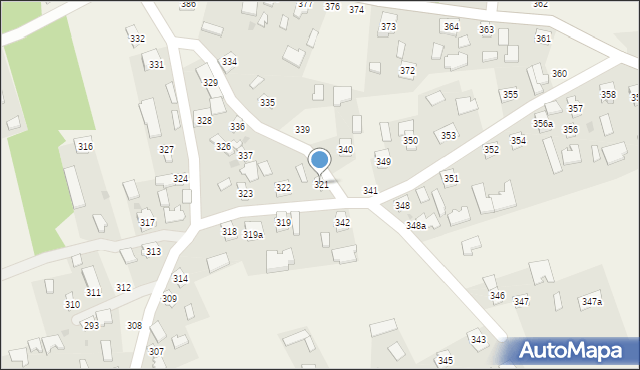 Jaślany, Jaślany, 321, mapa Jaślany