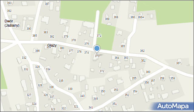 Jaślany, Jaślany, 373, mapa Jaślany