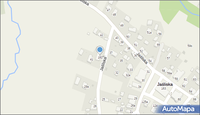Jaśliska, Jaśliska, 141, mapa Jaśliska