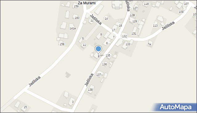 Jaśliska, Jaśliska, 4, mapa Jaśliska