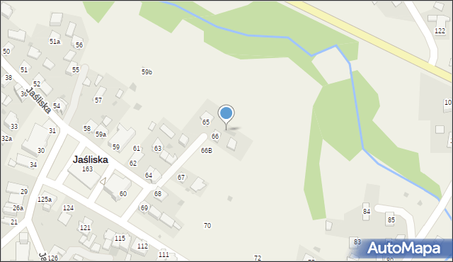 Jaśliska, Jaśliska, 66a, mapa Jaśliska
