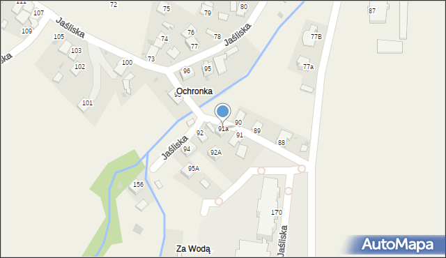 Jaśliska, Jaśliska, 91a, mapa Jaśliska