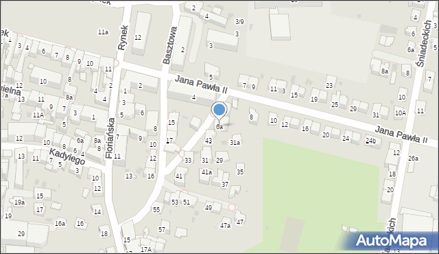 Jasło, Jana Pawła II, 6a, mapa Jasła