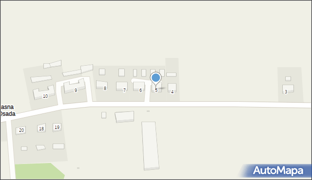 Jasna Osada, Jasna Osada, 5, mapa Jasna Osada