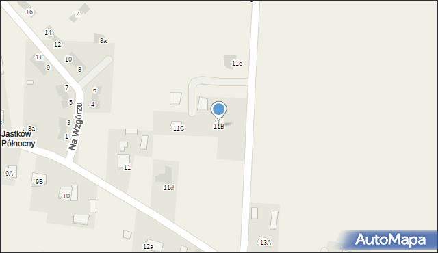 Jastków, Jastków, 11B, mapa Jastków
