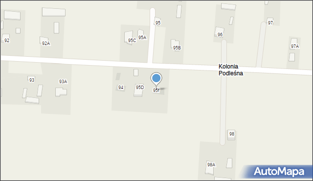 Jastków, Jastków, 95f, mapa Jastków