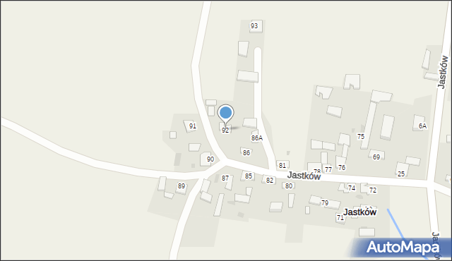 Jastków, Jastków, 92, mapa Jastków