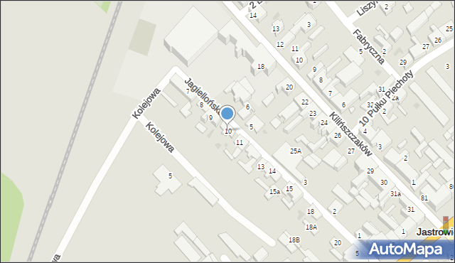 Jastrowie, Jagiellońska, 10, mapa Jastrowie