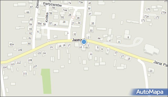 Jastrząb, Jana Pawła II, 14a, mapa Jastrząb