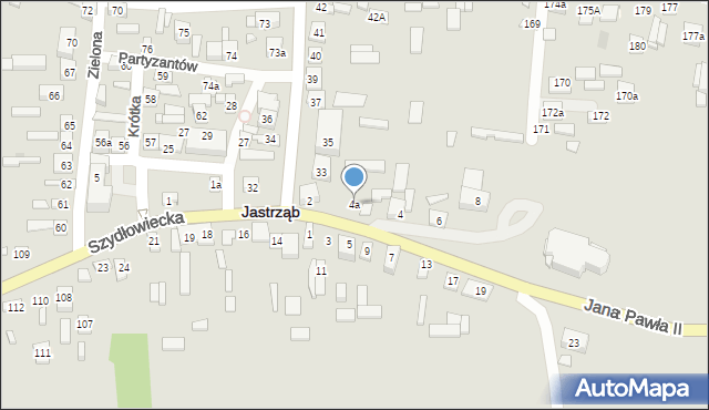 Jastrząb, Jana Pawła II, 4a, mapa Jastrząb