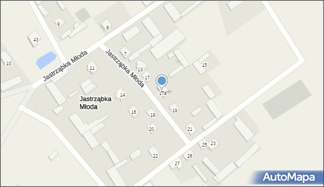 Jastrząbka Młoda, Jastrząbka Młoda, 17a, mapa Jastrząbka Młoda