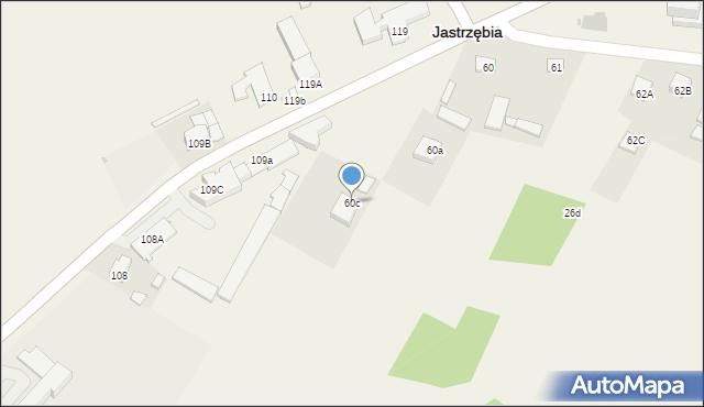 Jastrzębia, Jastrzębia, 60c, mapa Jastrzębia