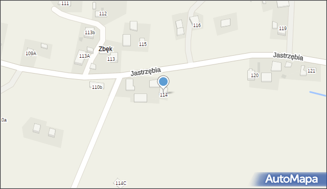 Jastrzębia, Jastrzębia, 114, mapa Jastrzębia