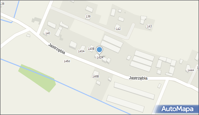 Jastrzębia, Jastrzębia, 142A, mapa Jastrzębia