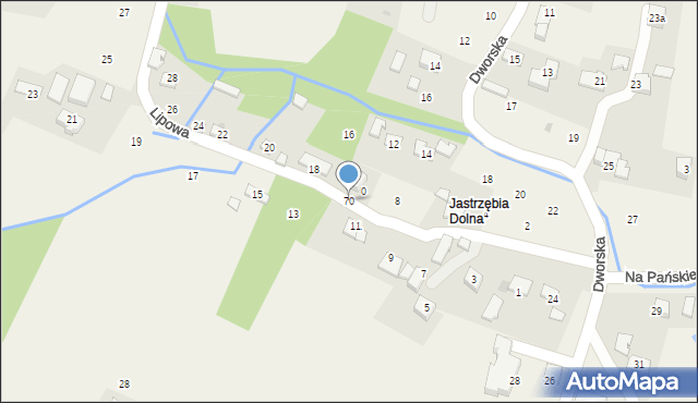 Jastrzębia, Jastrzębia, 70, mapa Jastrzębia