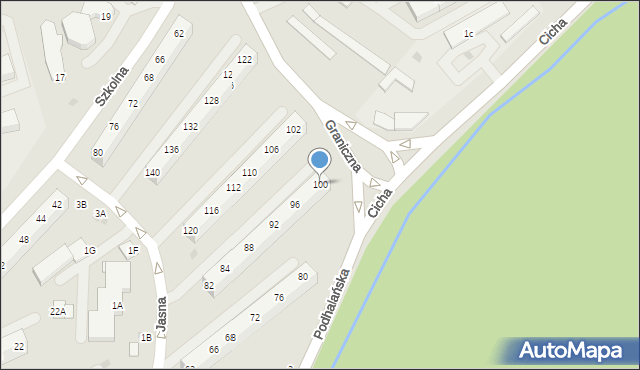 Jastrzębie-Zdrój, Jasna, 100, mapa Jastrzębie-Zdrój