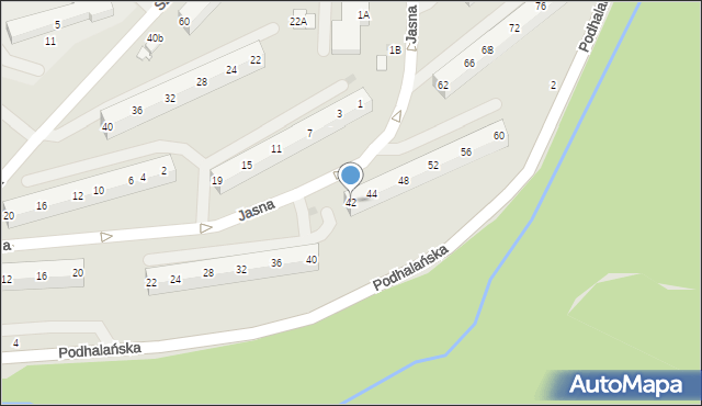 Jastrzębie-Zdrój, Jasna, 42, mapa Jastrzębie-Zdrój