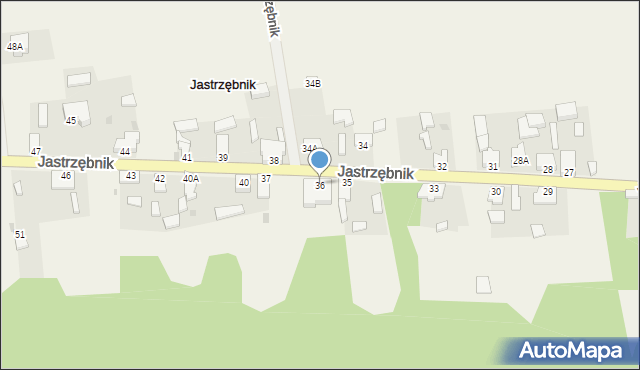 Jastrzębnik, Jastrzębnik, 36, mapa Jastrzębnik
