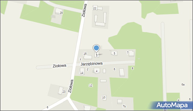 Jastrzębnik, Jarzębinowa, 3, mapa Jastrzębnik