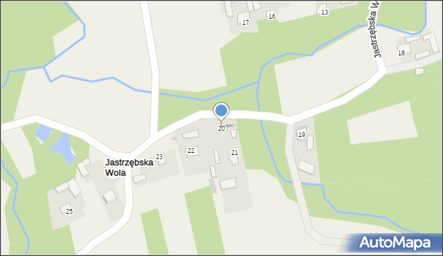 Jastrzębska Wola, Jastrzębska Wola, 20, mapa Jastrzębska Wola