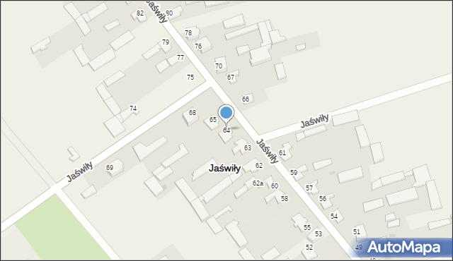 Jaświły, Jaświły, 64, mapa Jaświły