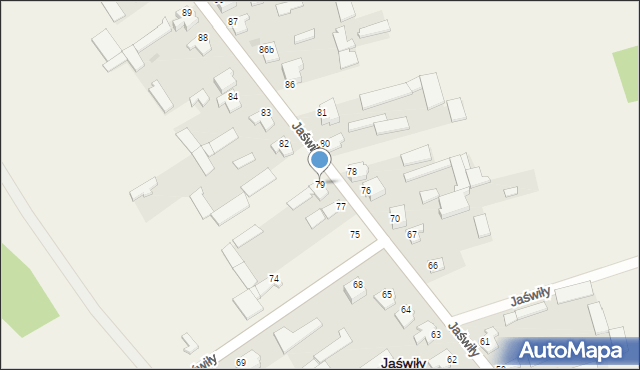 Jaświły, Jaświły, 79, mapa Jaświły