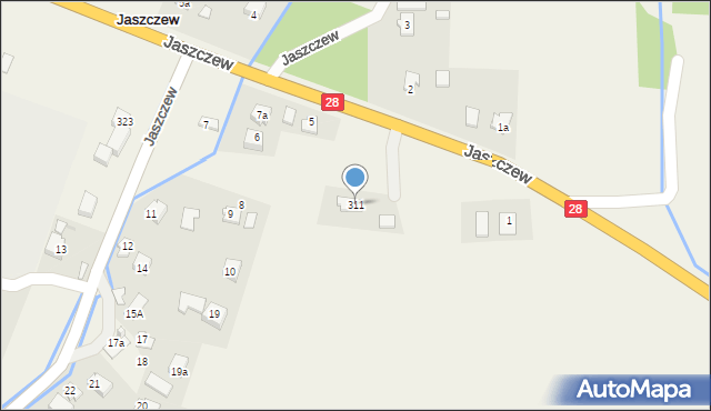 Jaszczew, Jaszczew, 311, mapa Jaszczew