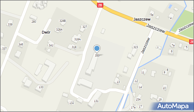 Jaszczew, Jaszczew, 333, mapa Jaszczew