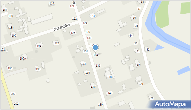 Jaszczów, Jaszczów, 134, mapa Jaszczów