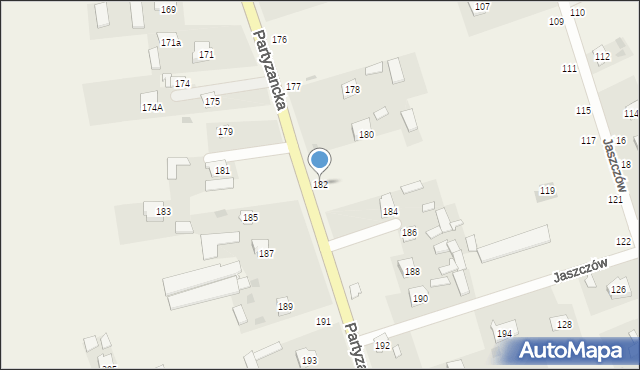 Jaszczów, Jaszczów, 182, mapa Jaszczów