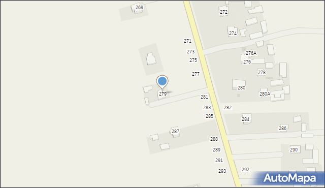 Jaszczów, Jaszczów, 279, mapa Jaszczów