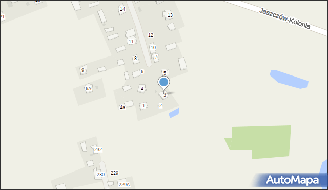 Jaszczów, Jaszczów, 3, mapa Jaszczów