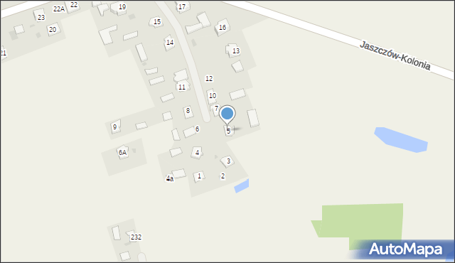 Jaszczów, Jaszczów, 5, mapa Jaszczów