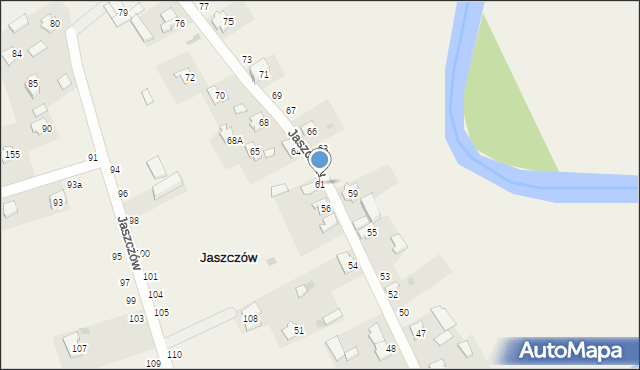 Jaszczów, Jaszczów, 61, mapa Jaszczów