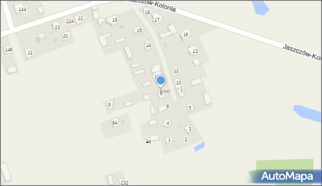 Jaszczów, Jaszczów, 8, mapa Jaszczów