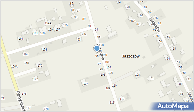 Jaszczów, Jaszczów, 95, mapa Jaszczów