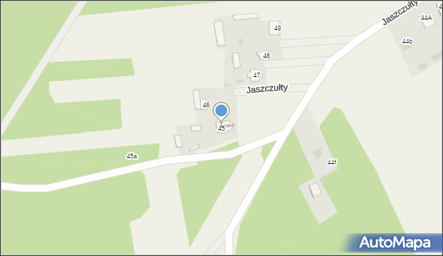 Jaszczułty, Jaszczułty, 45, mapa Jaszczułty