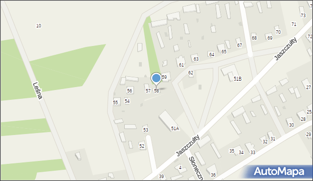 Jaszczułty, Jaszczułty, 58, mapa Jaszczułty