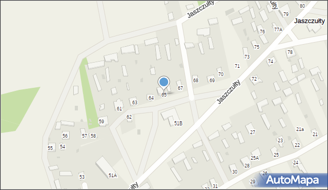Jaszczułty, Jaszczułty, 65, mapa Jaszczułty
