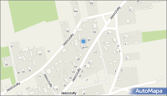 Jaszczułty, Jaszczułty, 87, mapa Jaszczułty