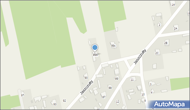 Jaszczułty, Jaszczułty, 89A, mapa Jaszczułty