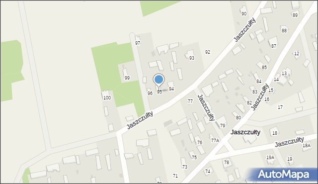 Jaszczułty, Jaszczułty, 95, mapa Jaszczułty
