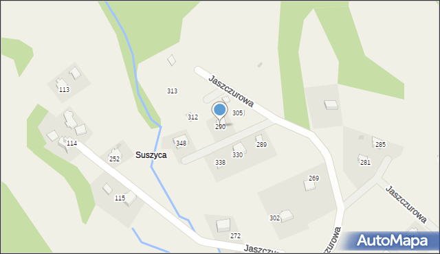 Jaszczurowa, Jaszczurowa, 290, mapa Jaszczurowa