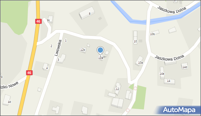 Jaszkowa Dolna, Jaszkowa Dolna, 12a, mapa Jaszkowa Dolna